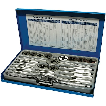 Century Drill & Tool Century Drill & Tool Tap and Die Fractional Set 24-Piece 98904